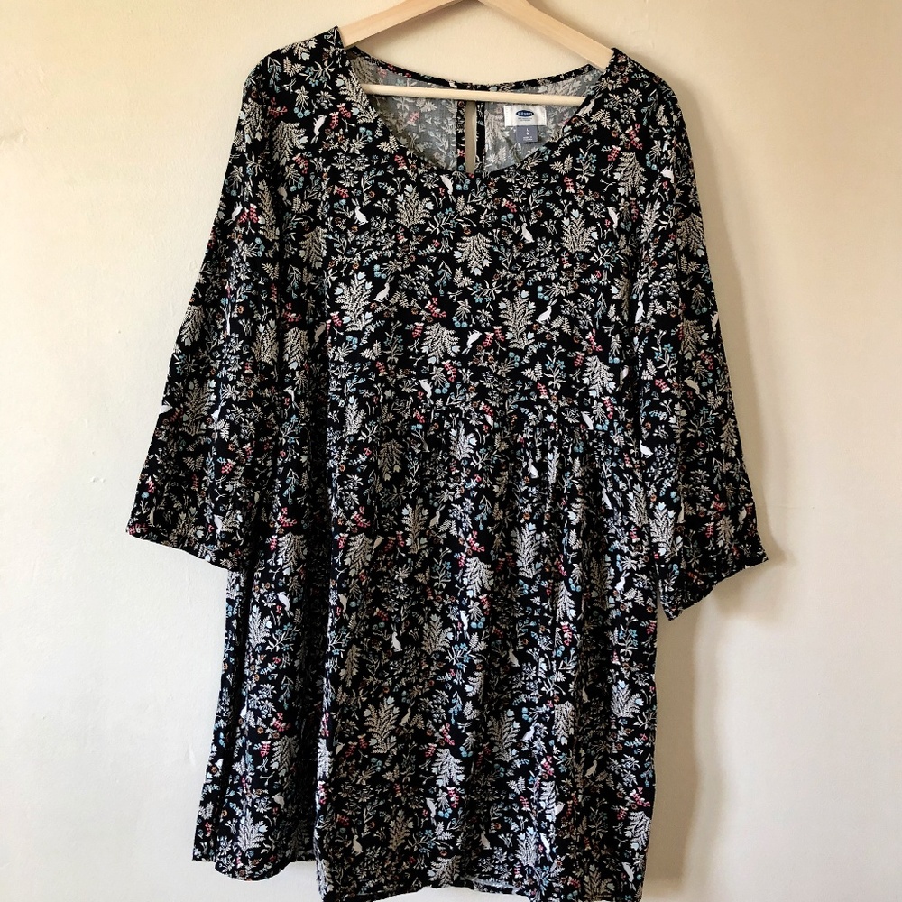 Old Navy Fit and Flare Floral Mini Dress